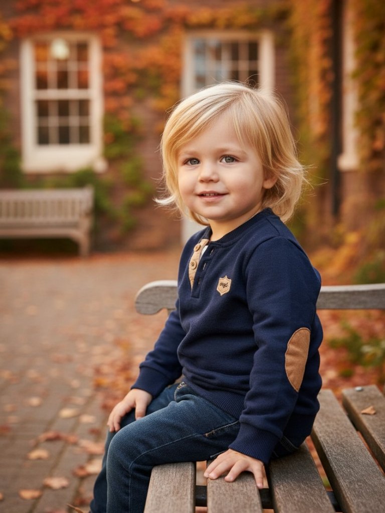 Mg&T Boys Blue Elbow Patch Knit Sweater Size 3t Tan Pullover Toddler Preppy
